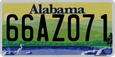 AL license plate 66AZ071