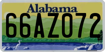 AL license plate 66AZ072