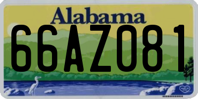 AL license plate 66AZ081