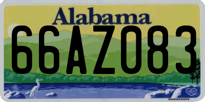 AL license plate 66AZ083