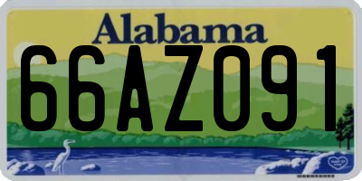 AL license plate 66AZ091