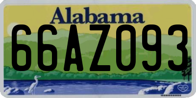 AL license plate 66AZ093