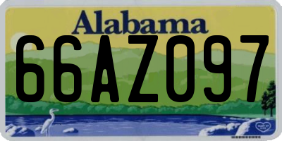 AL license plate 66AZ097