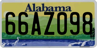 AL license plate 66AZ098