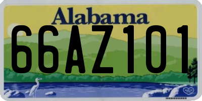 AL license plate 66AZ101