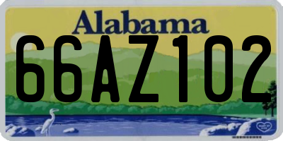 AL license plate 66AZ102