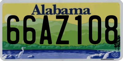 AL license plate 66AZ108