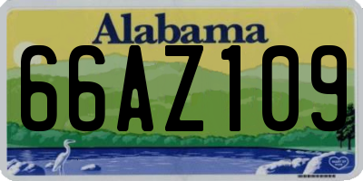 AL license plate 66AZ109