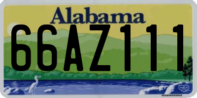 AL license plate 66AZ111
