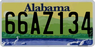 AL license plate 66AZ134