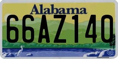 AL license plate 66AZ140