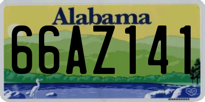 AL license plate 66AZ141