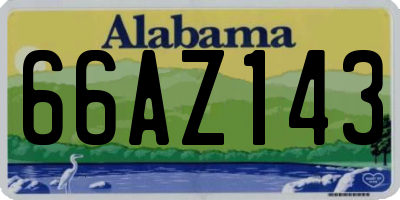 AL license plate 66AZ143