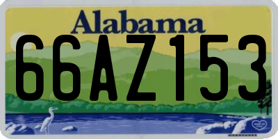 AL license plate 66AZ153