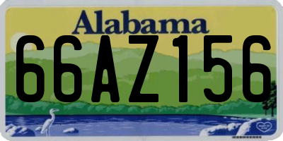 AL license plate 66AZ156
