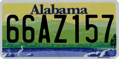 AL license plate 66AZ157
