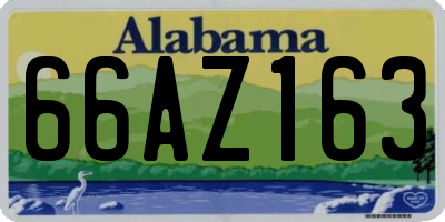 AL license plate 66AZ163