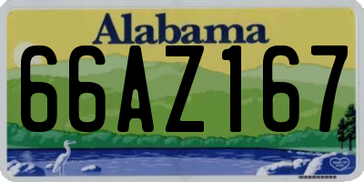 AL license plate 66AZ167