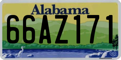 AL license plate 66AZ171