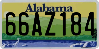 AL license plate 66AZ184