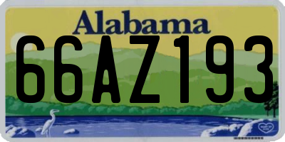 AL license plate 66AZ193