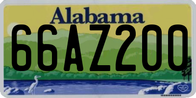 AL license plate 66AZ200