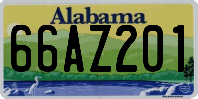 AL license plate 66AZ201
