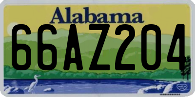 AL license plate 66AZ204