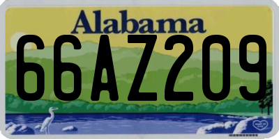AL license plate 66AZ209