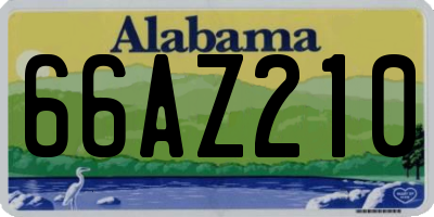 AL license plate 66AZ210