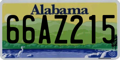 AL license plate 66AZ215