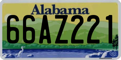 AL license plate 66AZ221