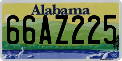 AL license plate 66AZ225