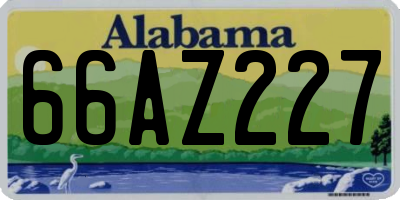 AL license plate 66AZ227
