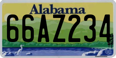 AL license plate 66AZ234