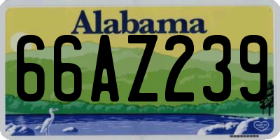 AL license plate 66AZ239
