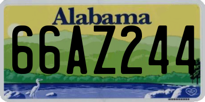 AL license plate 66AZ244