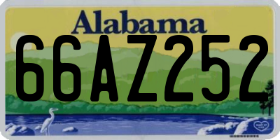 AL license plate 66AZ252