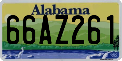 AL license plate 66AZ261