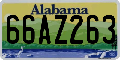 AL license plate 66AZ263