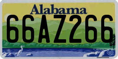 AL license plate 66AZ266