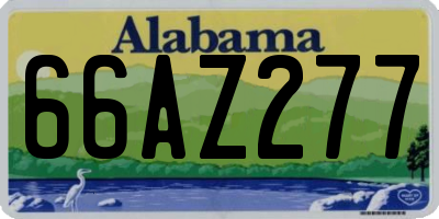 AL license plate 66AZ277