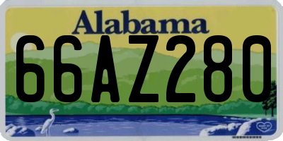AL license plate 66AZ280