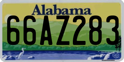 AL license plate 66AZ283