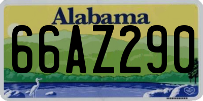 AL license plate 66AZ290