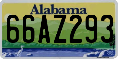AL license plate 66AZ293