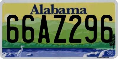 AL license plate 66AZ296