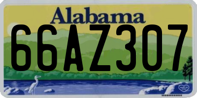 AL license plate 66AZ307