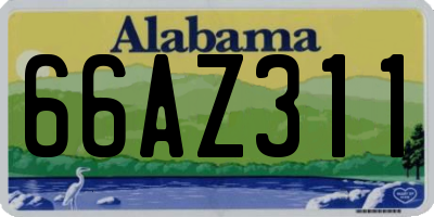 AL license plate 66AZ311