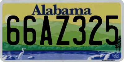 AL license plate 66AZ325